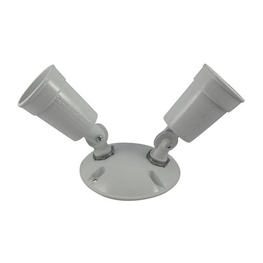 Socket/base Doble Blanca Interp. Blanco. 4-1/2