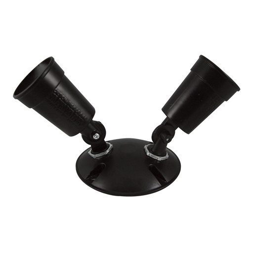 Socket/base Doble Negra Interp. Negro. 4-1/2